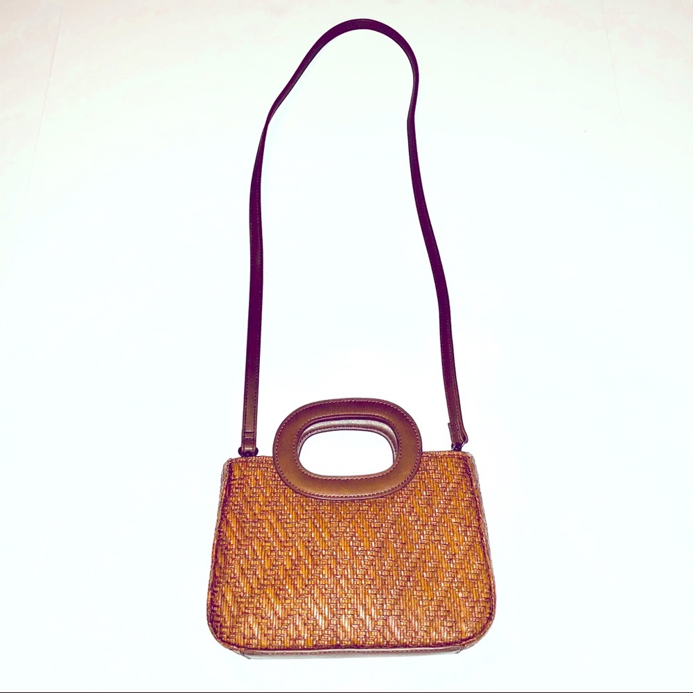 Fossil Small Woven Leather Crossbody